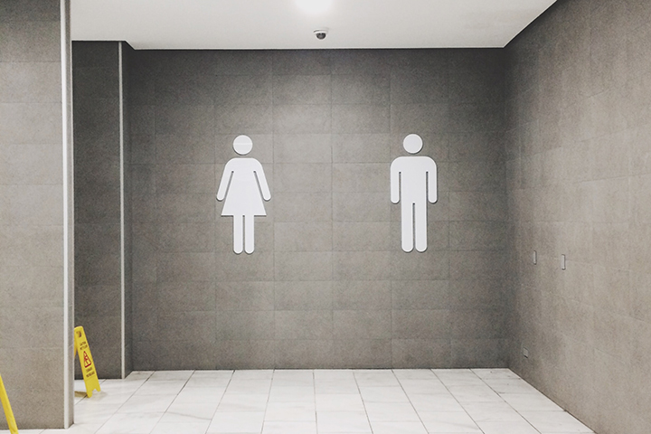 All gender restroom signs