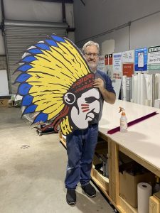 BCT Indian Head with Tom at Jacksonville Signs and Graphics