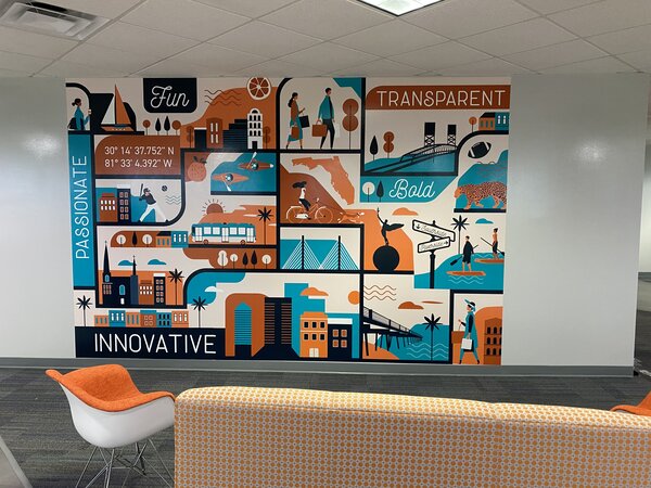 Decorative Mural Wallpaper for Office in Jacksonville, FL