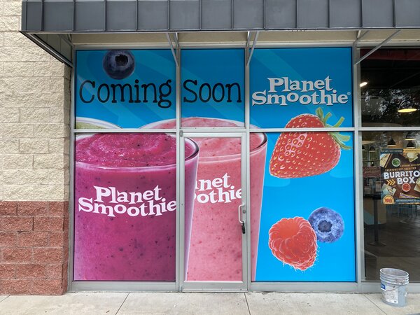 Planet Smoothie Business Window Graphics in Jacksonville, FL