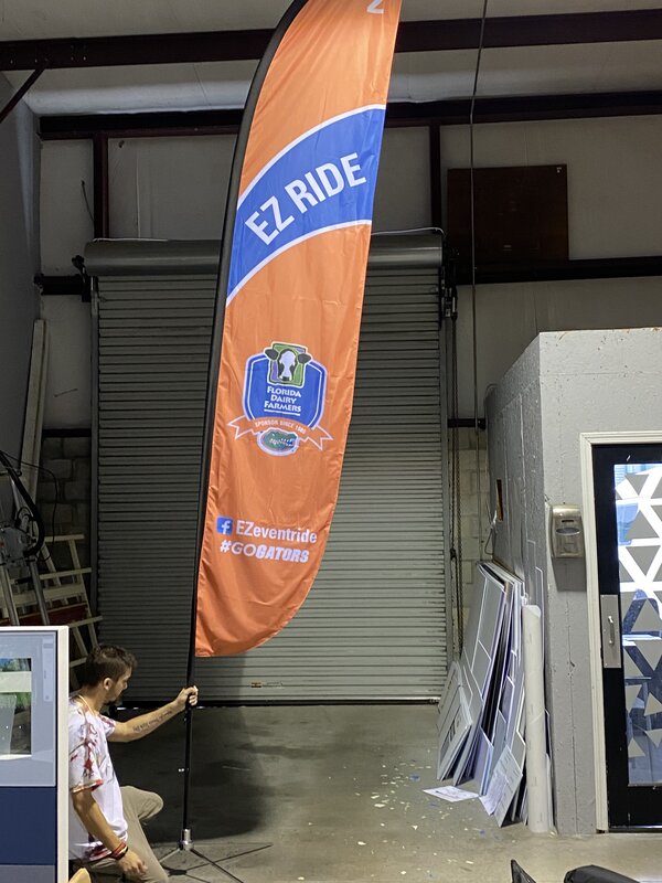 EZ ride flag sign by Jacksonville Signs & Graphics